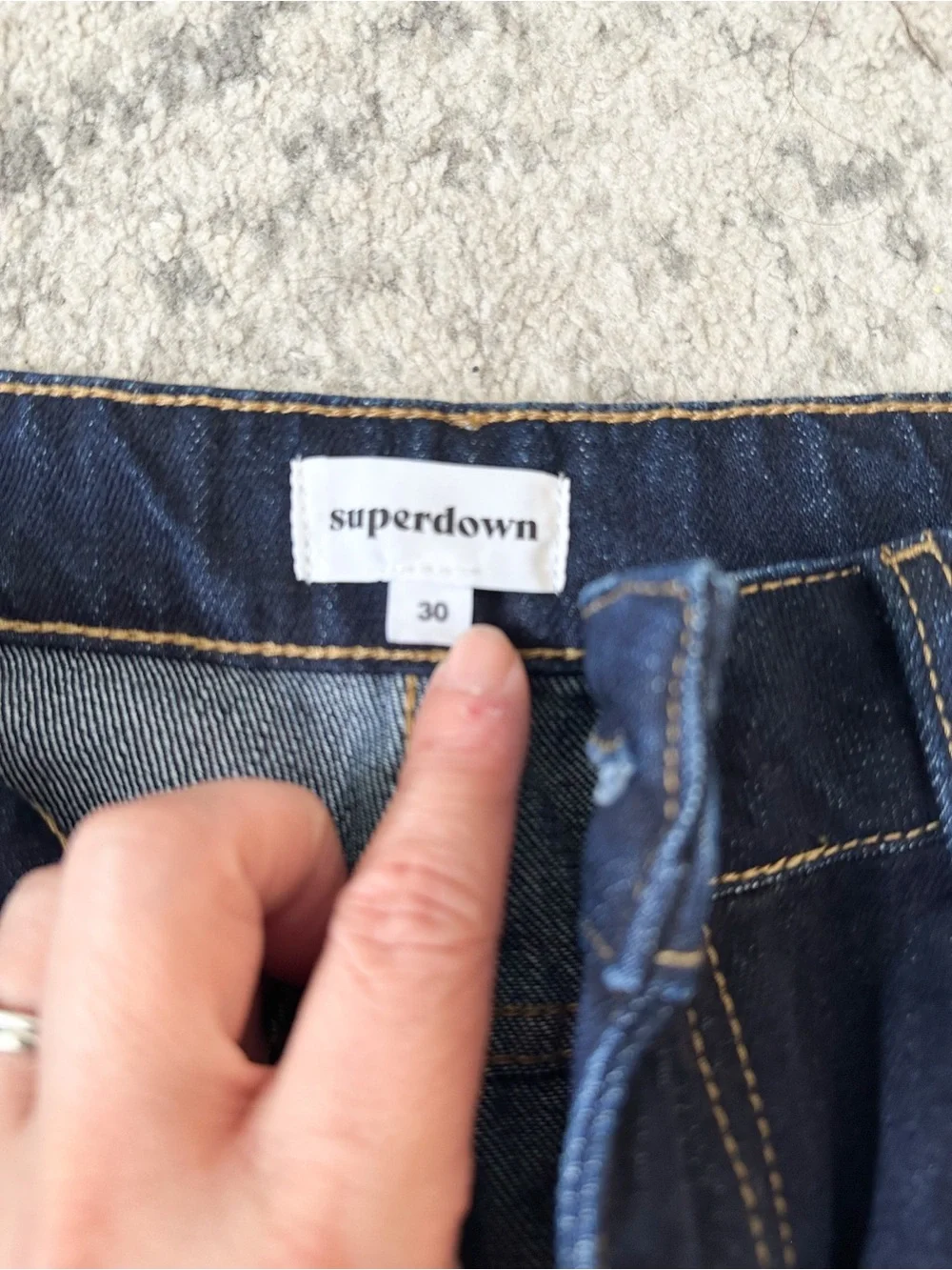 REVOLVE Superdown Cuffed High Waist Wideleg Jeans size 30 (measures 33”) - Picture 9 of 12